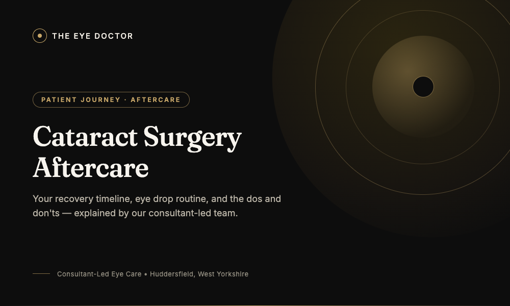 Cataract surgery aftercare recovery tips at The Eye Doctor